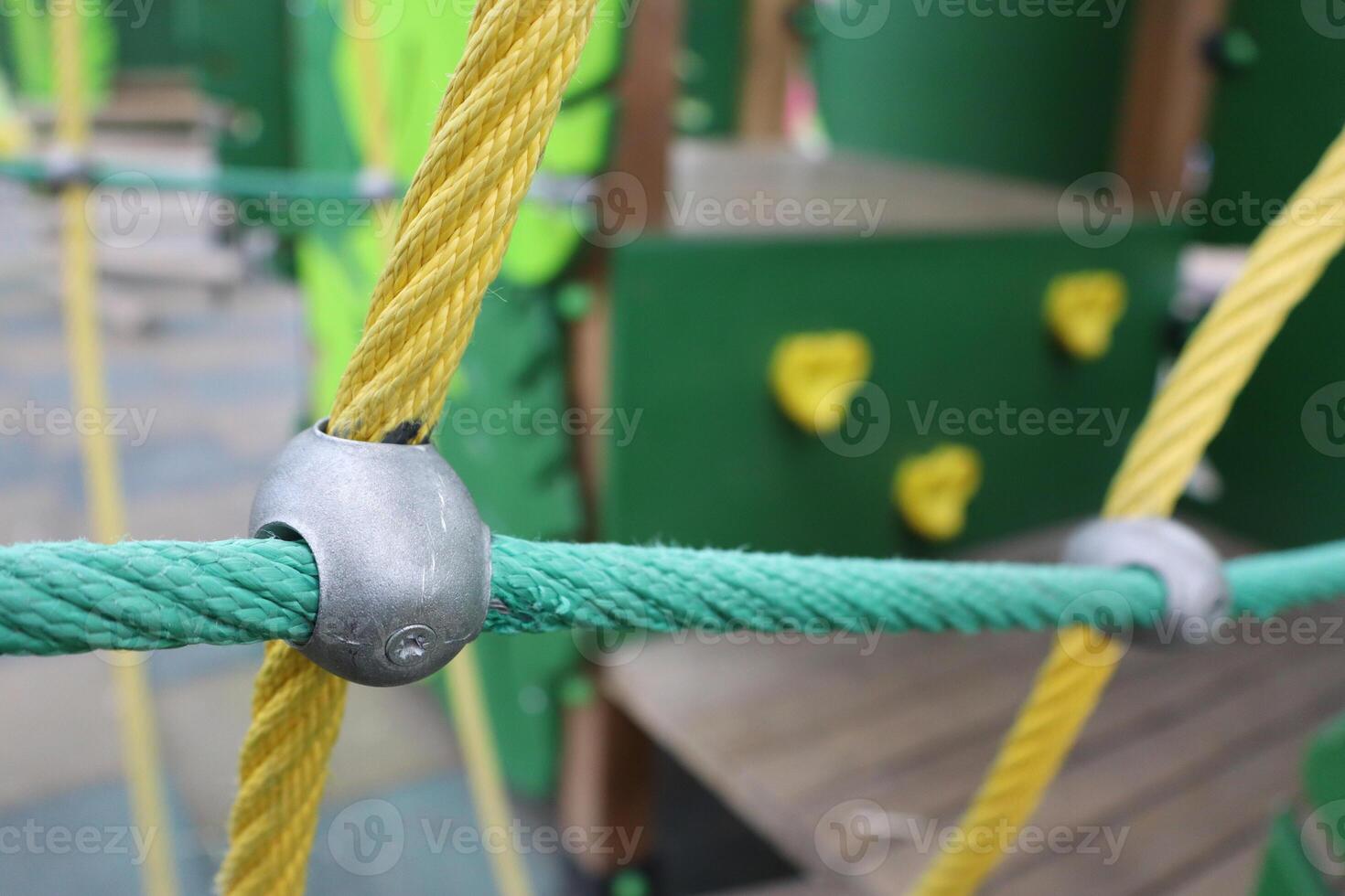 Colorful Adventure Playground Equipment Featuring Exciting Rope Structure for All Ages photo