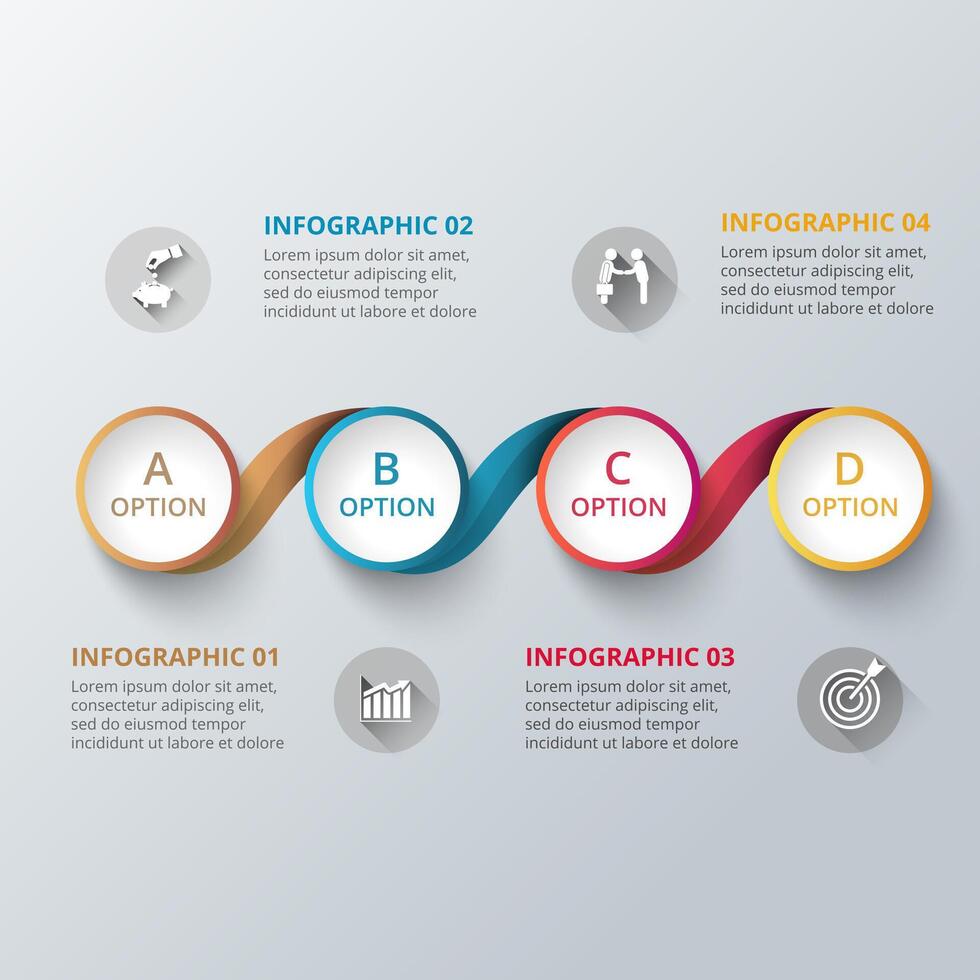 element for infographic. Template for diagram, graph, presentation and chart. Business concept with 4 options, parts, steps or processes. Abstract background. vector