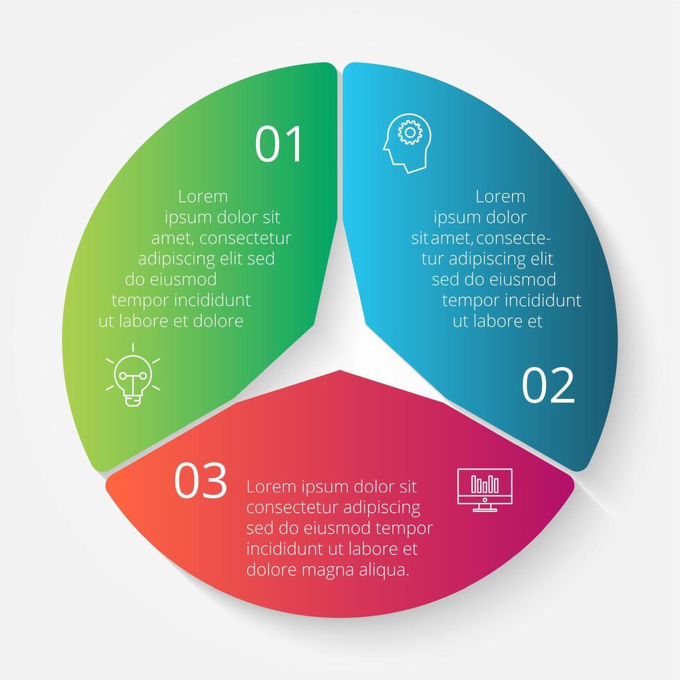 Infographic design template. Business concept with 3 options, steps or processes. Can be used for workflow layout, diagram, number options, web design vector