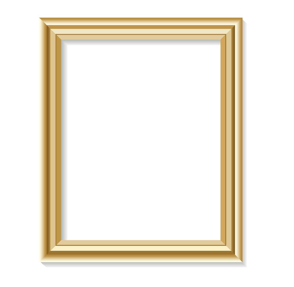 Carved Golden Picture Frame Portrait Orientation Middle Size vector