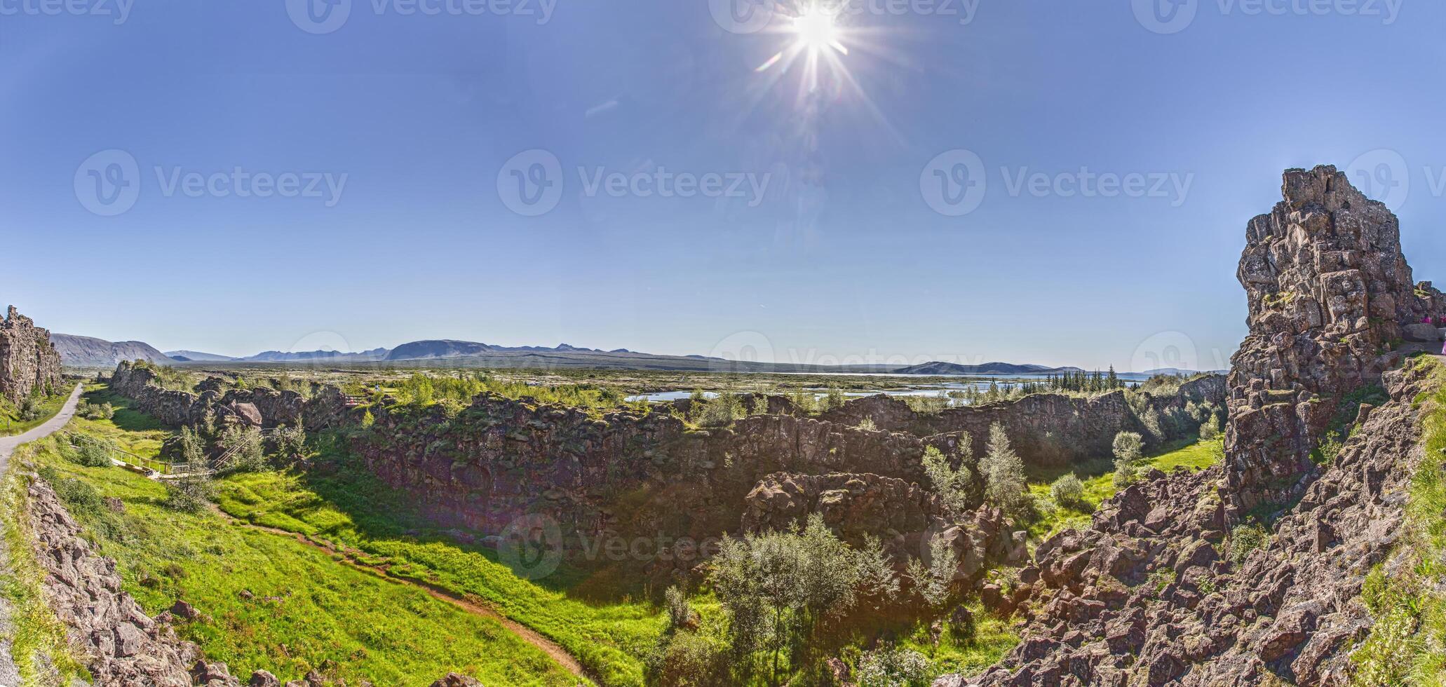 Rocky valley Thingvellir National Park Iceland photo