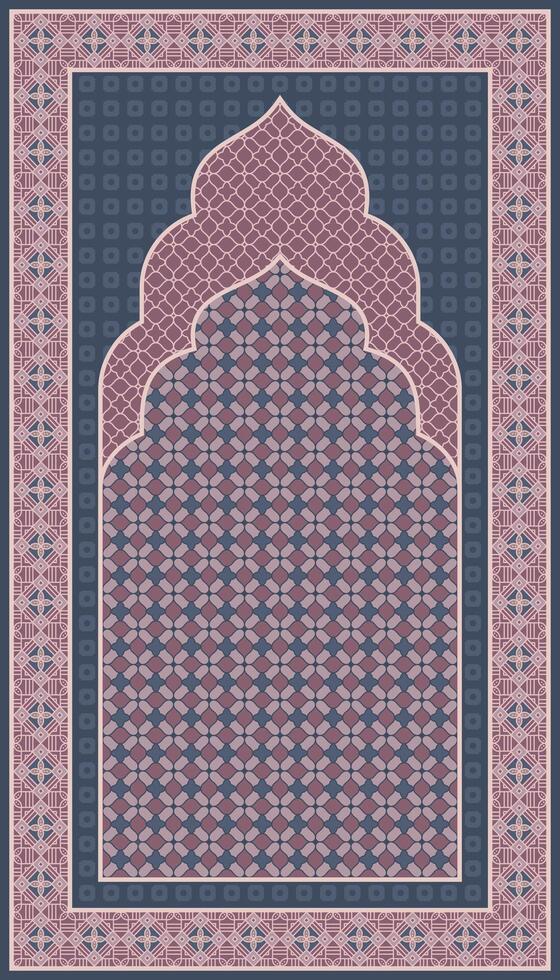 beautiful arabesque geometric prayer mat vector