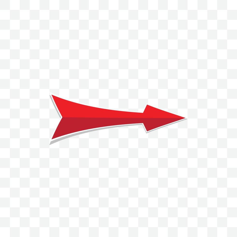 Red Arrow Graphic Isolated for Business Infographic vector