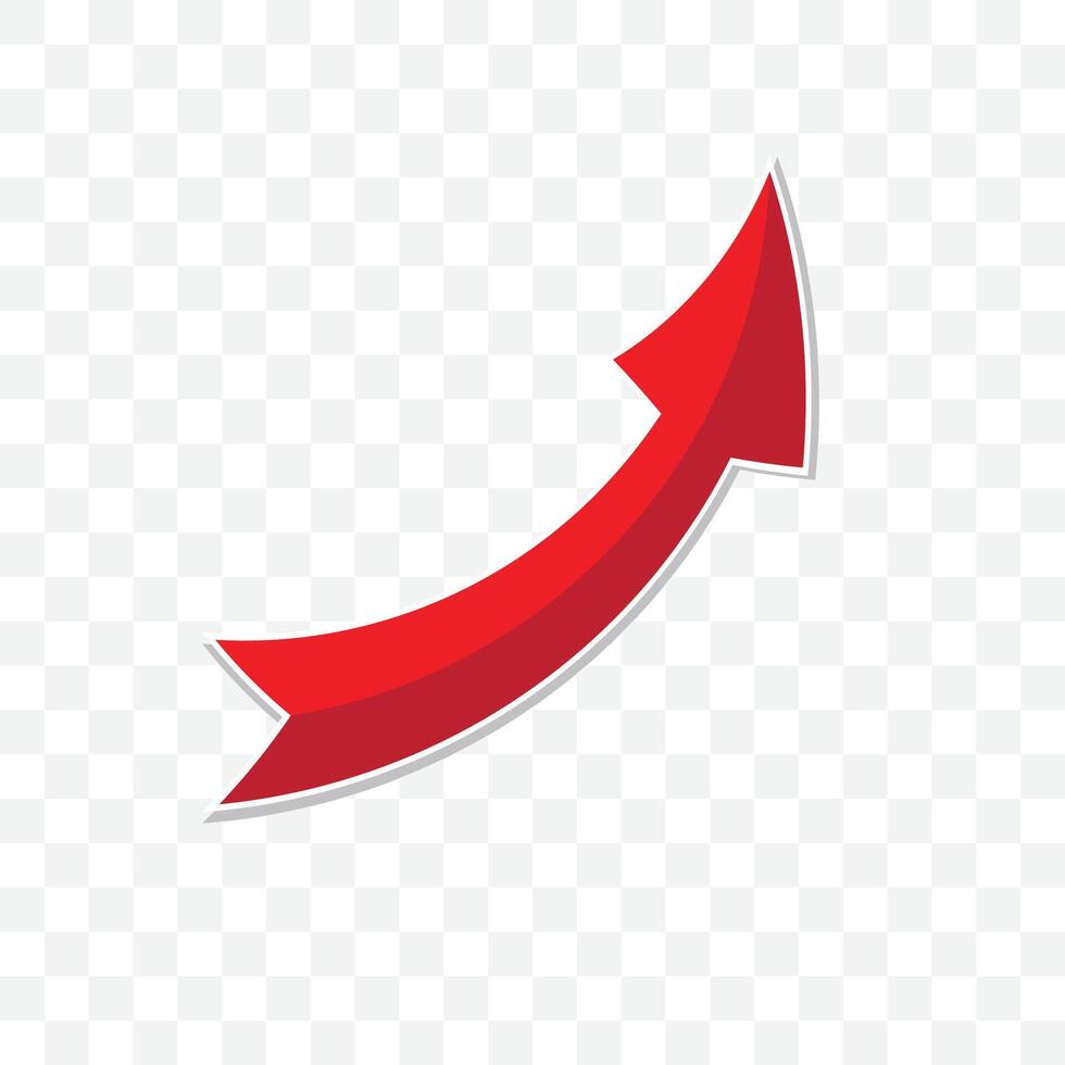 Simple Red Arrow Icon for Navigation or Pointer vector