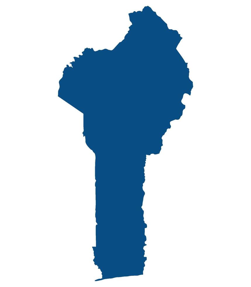 Benin map. Map of Benin in blue color vector