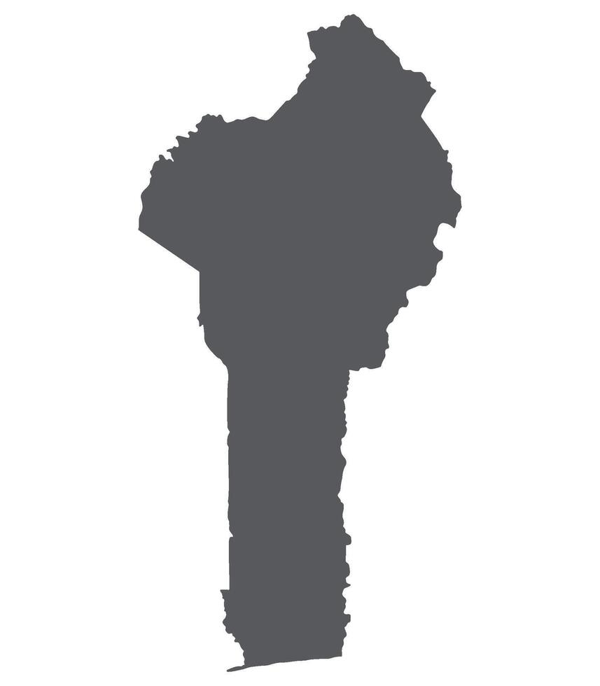 Benin map. Map of Benin in grey color vector