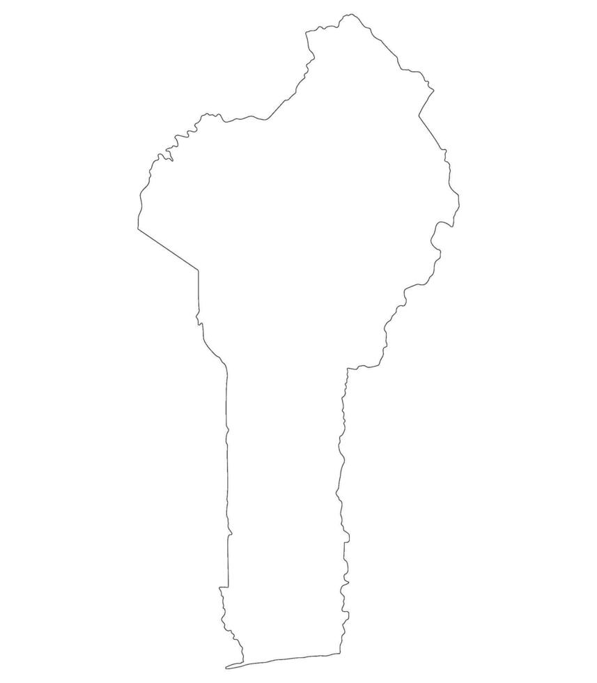 Benin map. Map of Benin in white color vector