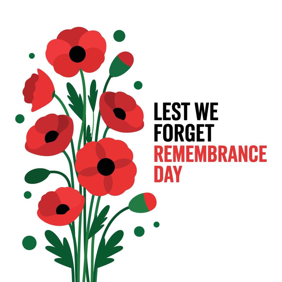 Remembrance day illustration vector
