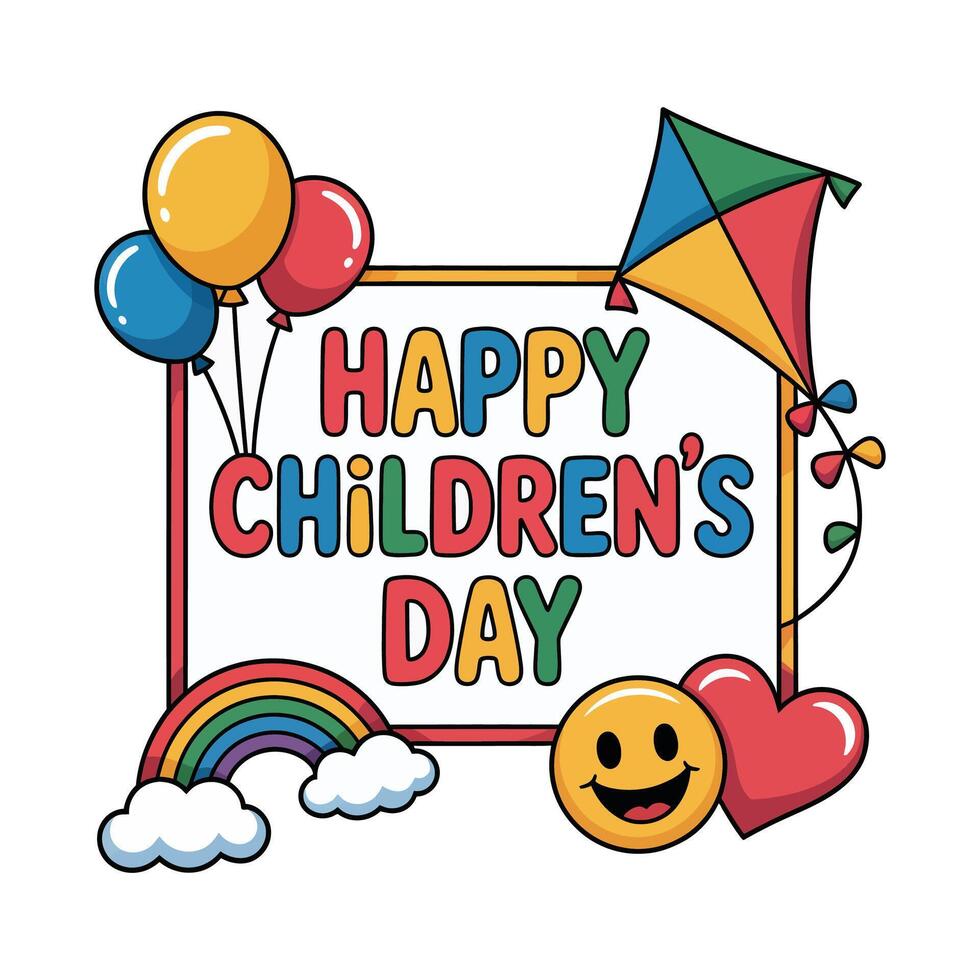 Colorful Children's Day Art. vector