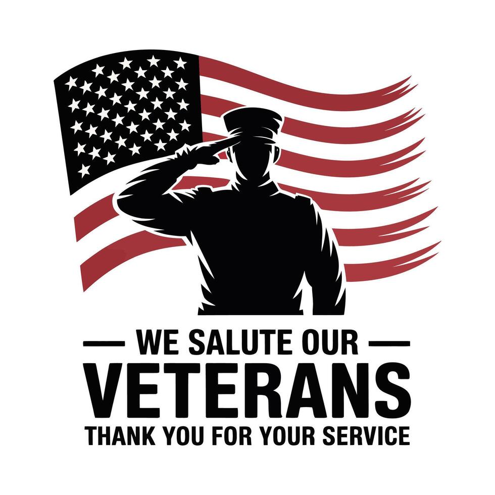 Veterans day thank you for your service vector