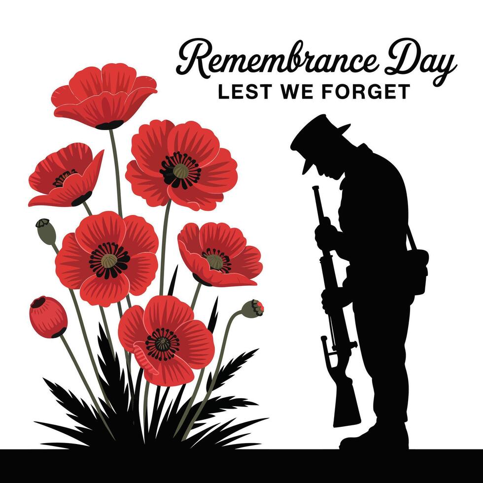 Minimalist Remembrance Day Art. vector