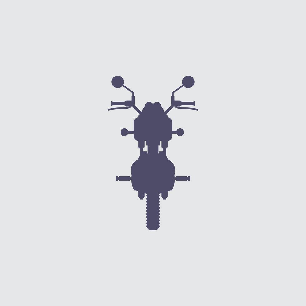 Motorcycle silhouette shows transportation vector