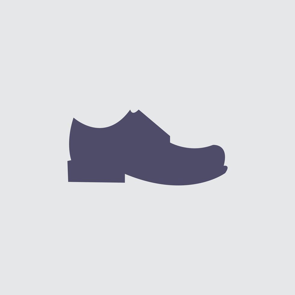Elegant footwear design showcases a classic leather shoe silhouette in a stylish, minimalist illustration, suitable for fashion concepts. vector