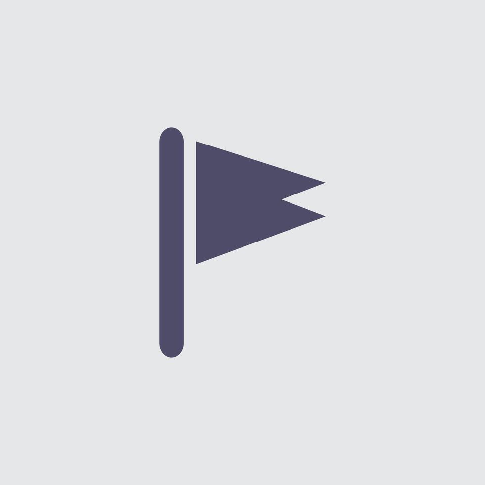 Isolated flag graphic represents location, navigation, or a marker on a map with a simple and clear design. vector
