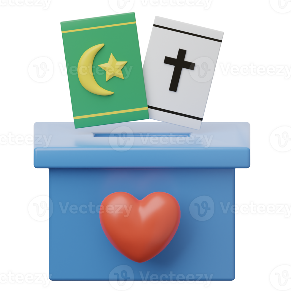 The heart is a symbol of love and the book is a symbol of faith png