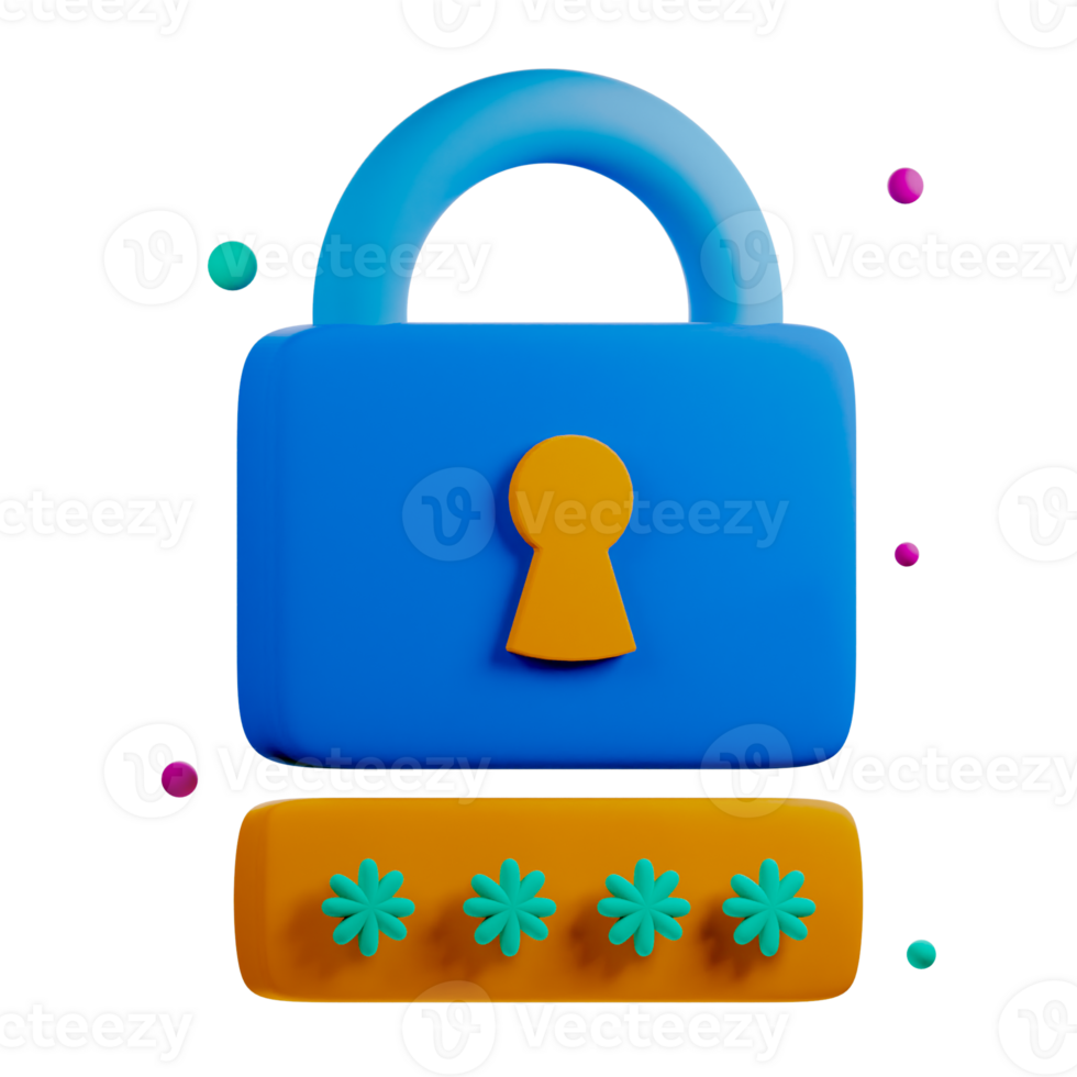 A lock with a key and a star on it png