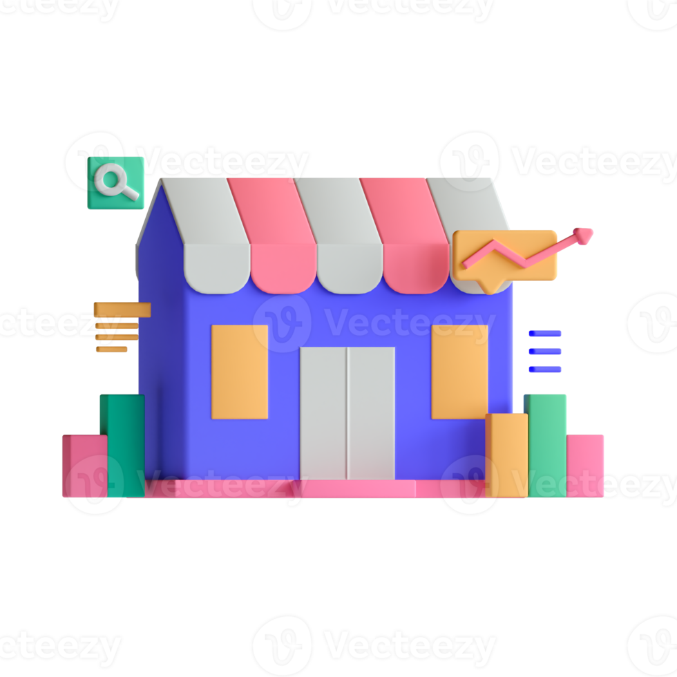 A colorful building with a sign on it png