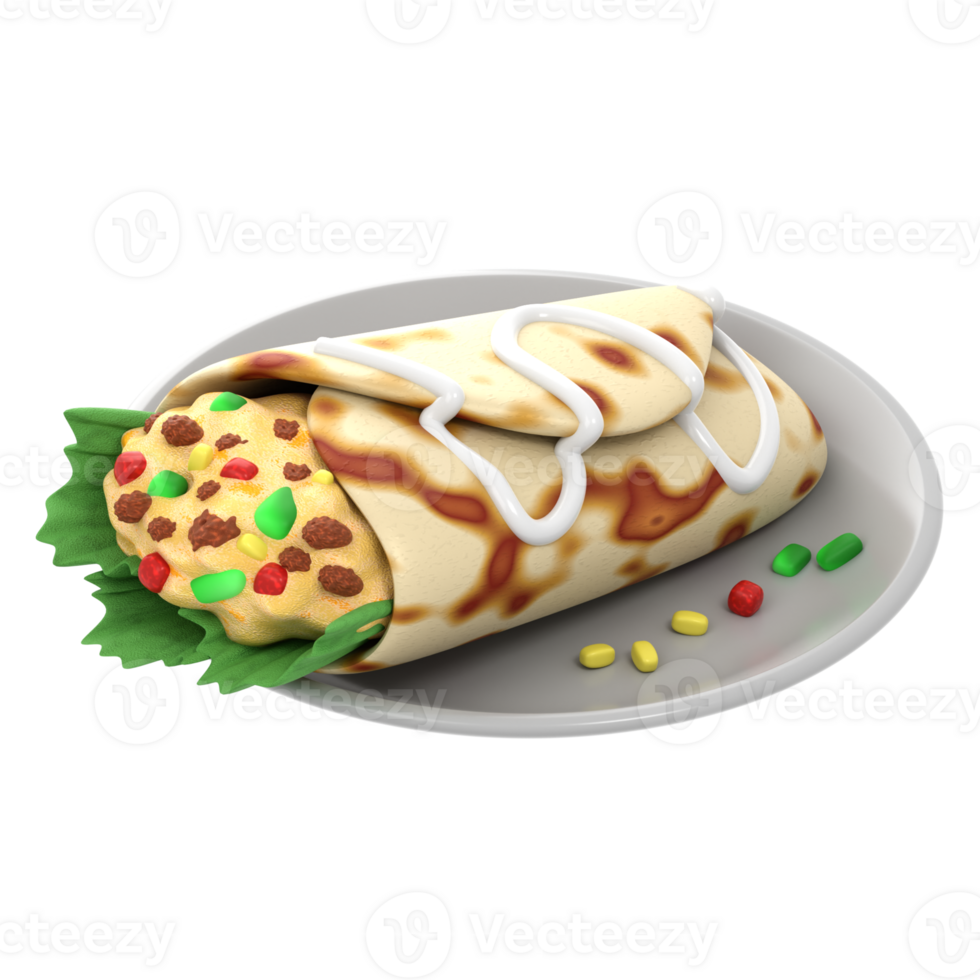 A burrito with a lot of toppings on it png