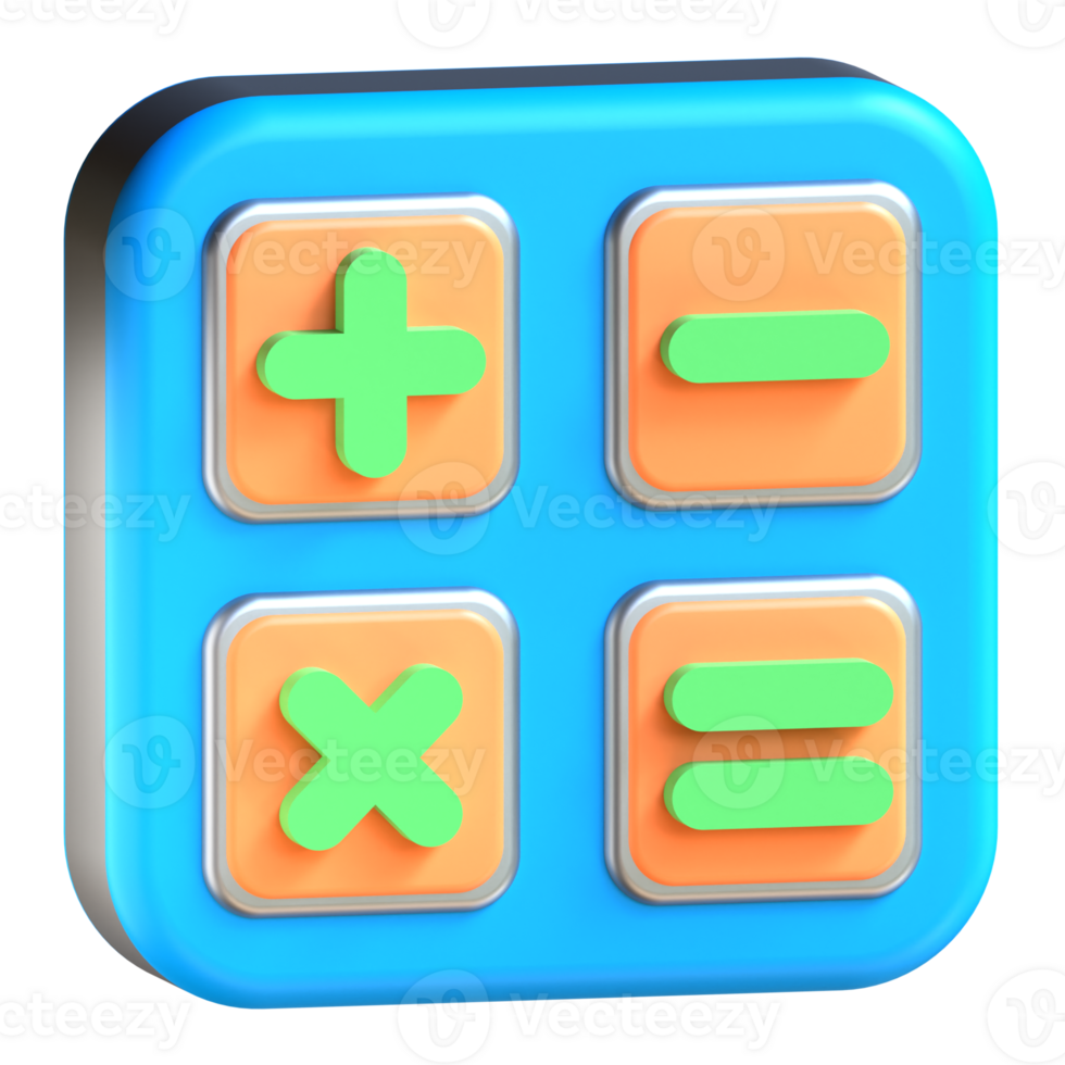 A calculator icon with four different colors png