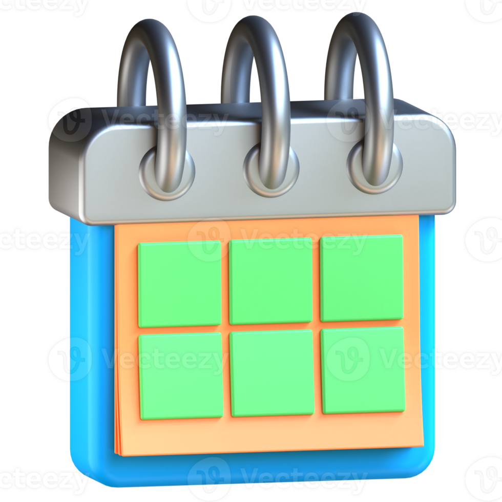 A calendar icon with four squares on it png