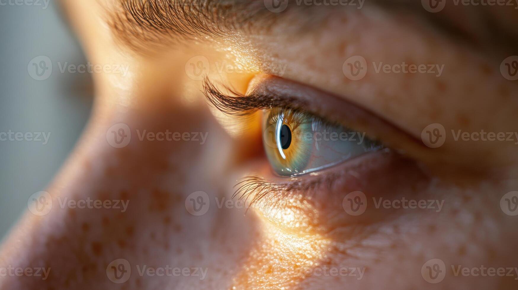 Close-up portrait of a face illuminated by device light showcasing MFA enabled secure system login sequence. Data scientist photo