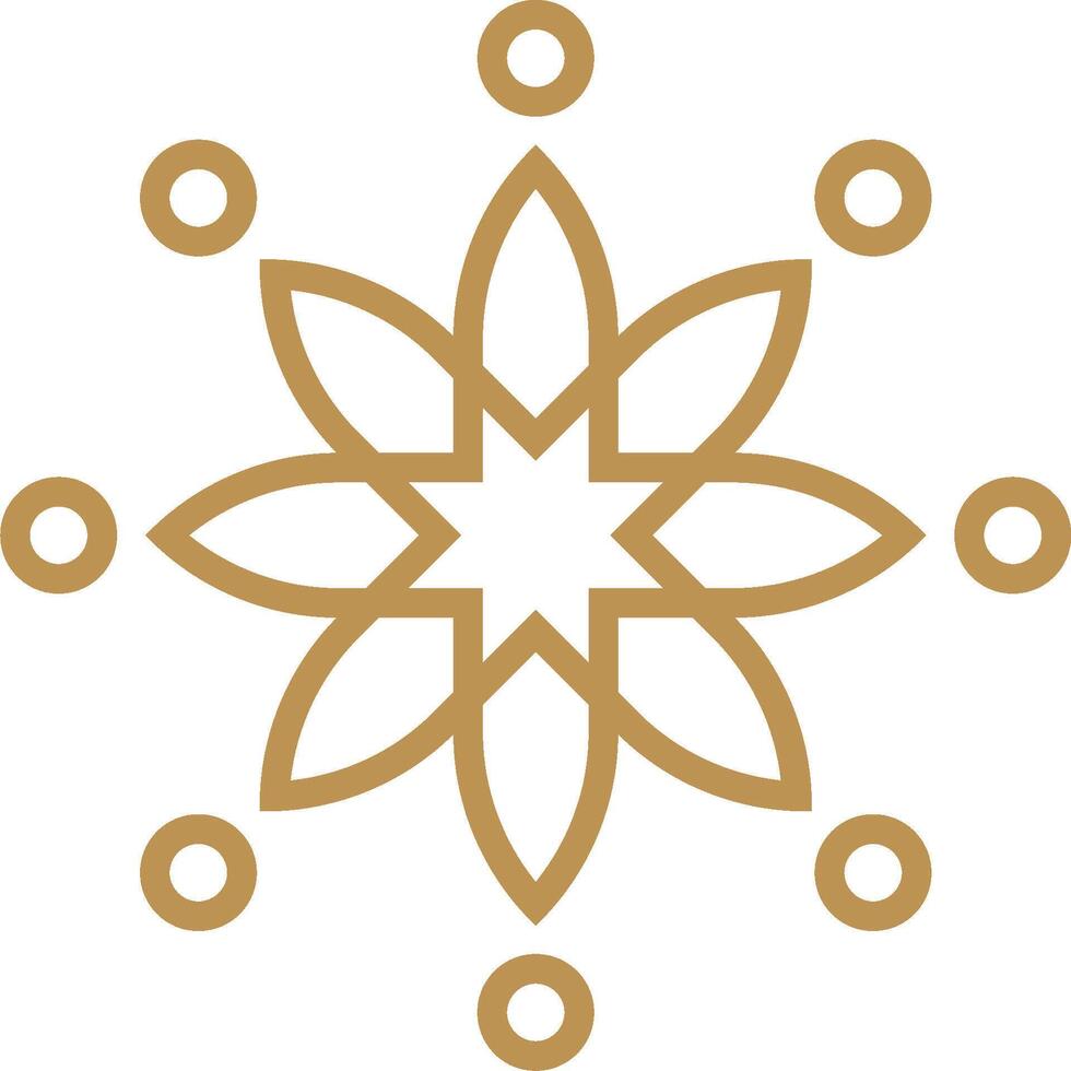 Mandala element decoration in Arabic and Islamic vector