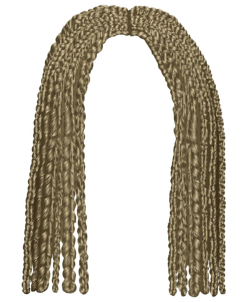 trendy african blond hair cornrows.fashion beauty style .trendy african hairstyle wig vector