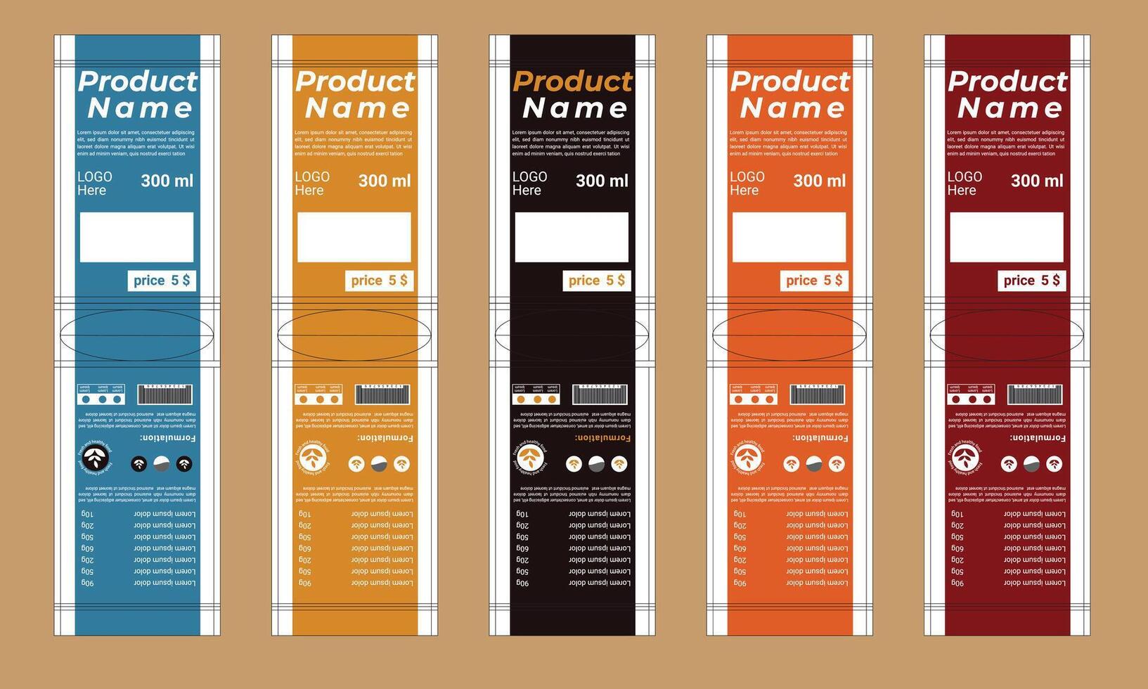 Specialty snack line gets refreshed pouch packaging design vector