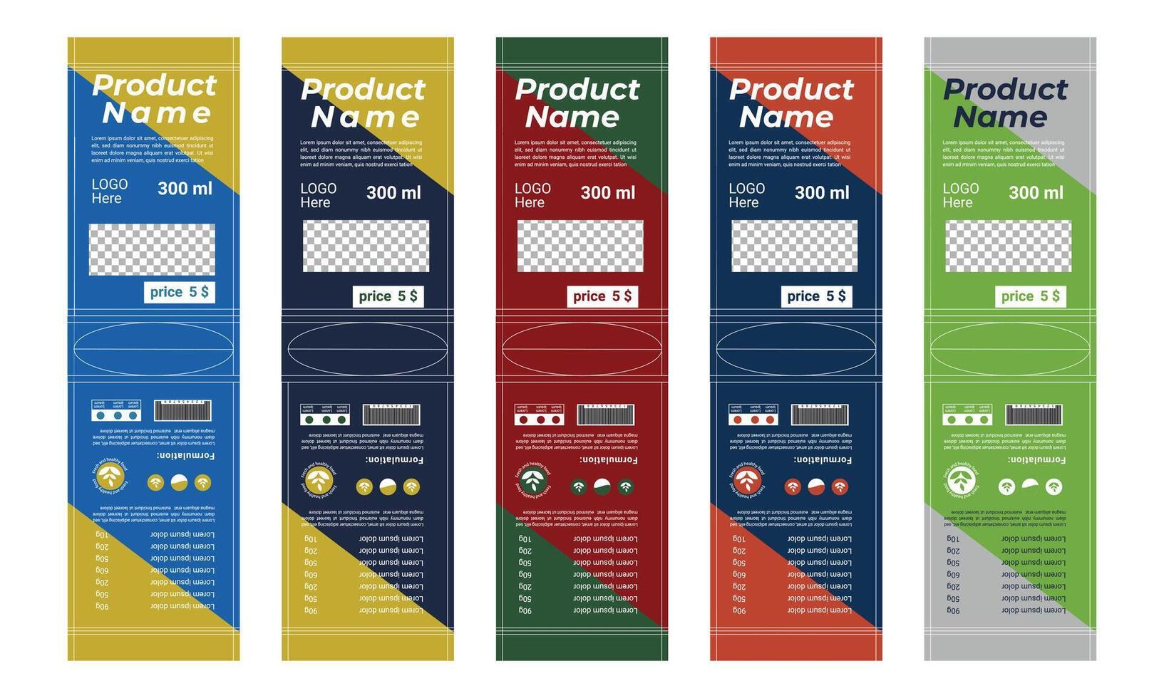 Specialty snack line gets refreshed pouch packaging design templet vector