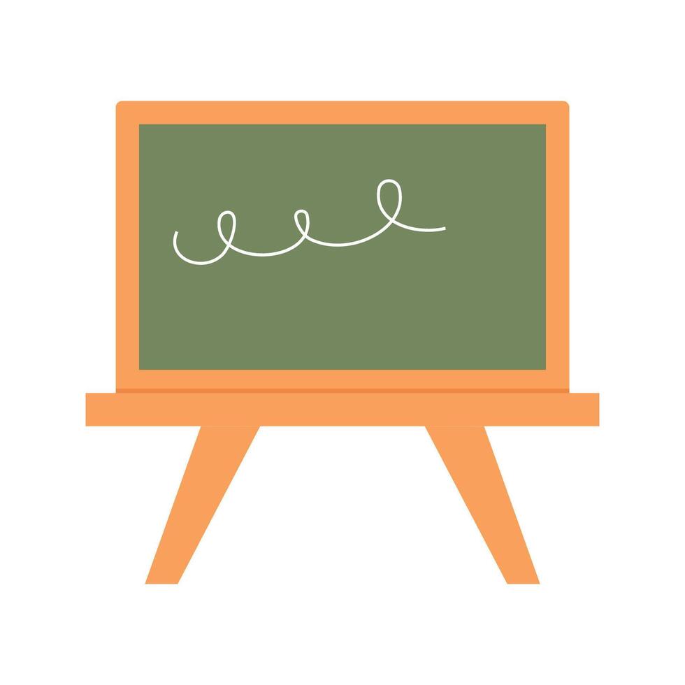 Back to school icons with classroom and stationery flat items. vector