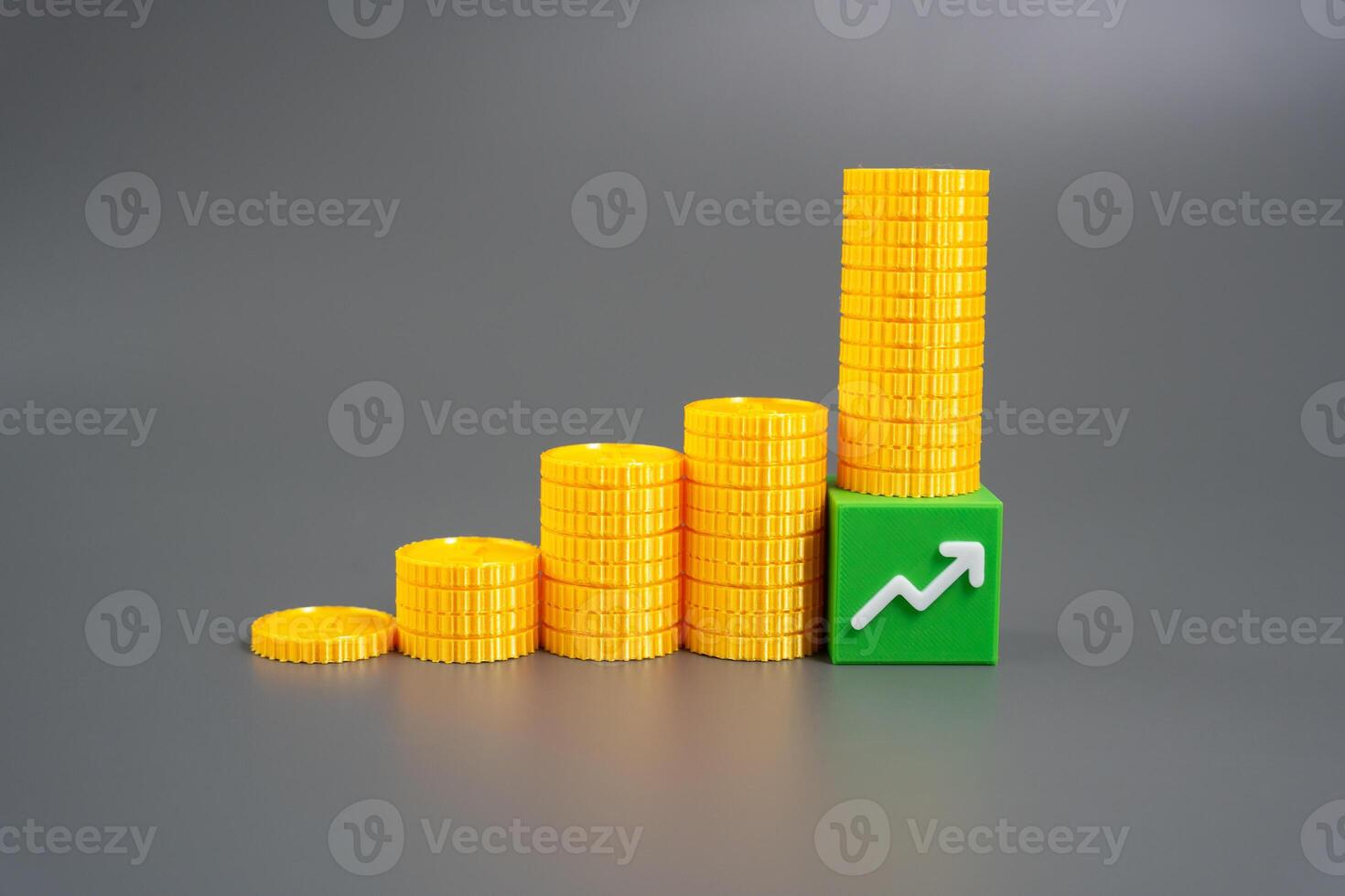 Increase in profits and investments. Increase in savings. Upward financial trends, investor confidence, and improved savings behavior. Personal wealth building, business profitability photo