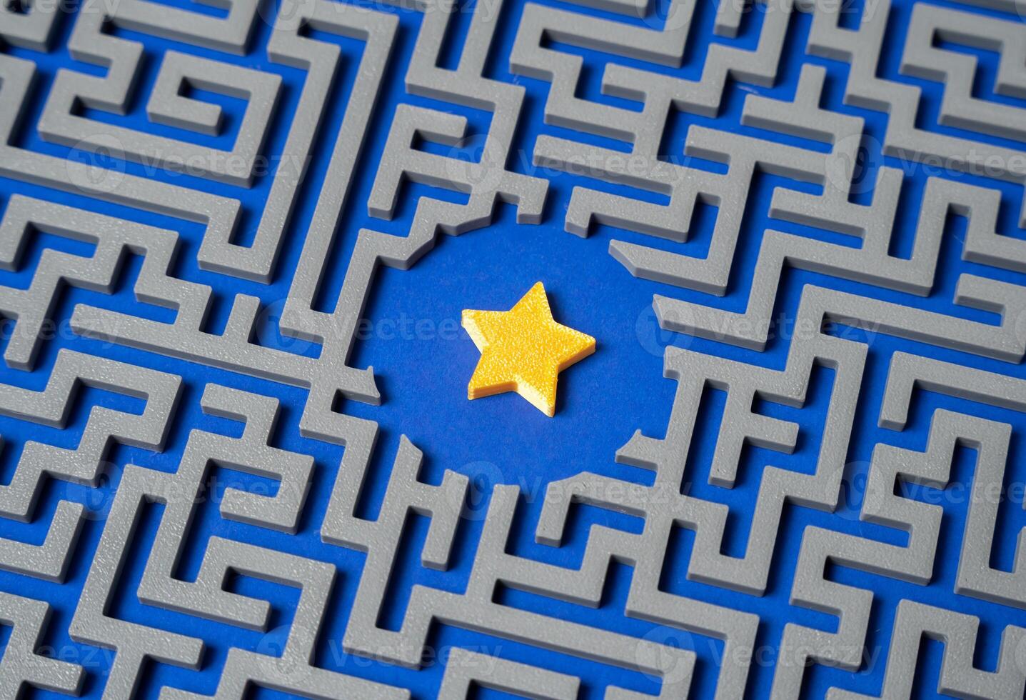 Star in the Labyrinth. In Search of Fame and Recognition. Work and Trials on the Path to Success. Career fulfillment through challenges. Personal development, creative industries photo