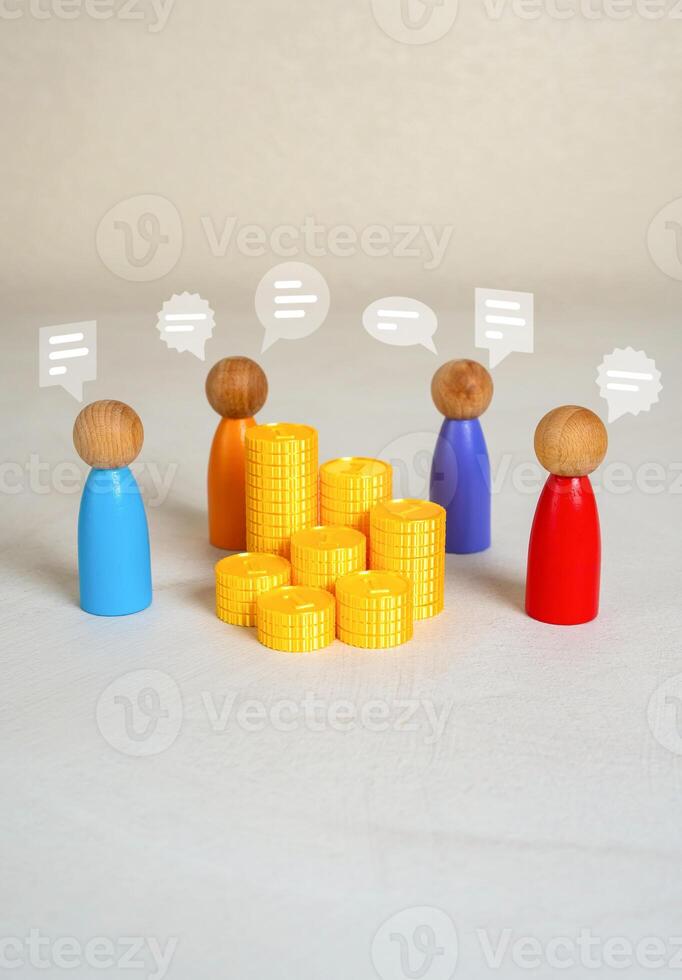 People discuss how to split the profit. Investment plans. Partnership dynamics, financial tension, and the importance of negotiation. Equity conflicts, exit strategies photo