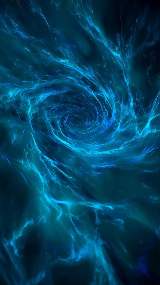 Abstract Swirling Blue Energy A mesmerizing digital artwork depicting a vibrant vortex of light and energy. photo