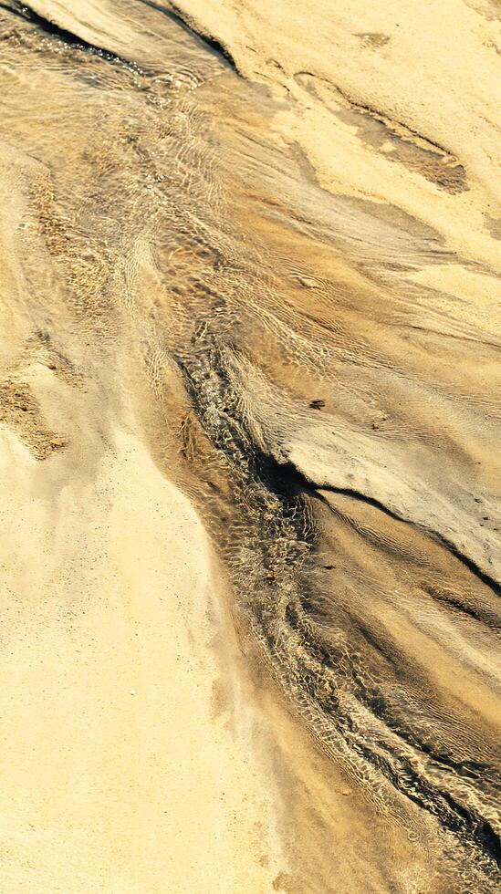 Abstract Texture of Sand and Water Ripples and Currents in a Sandy Streambed. photo