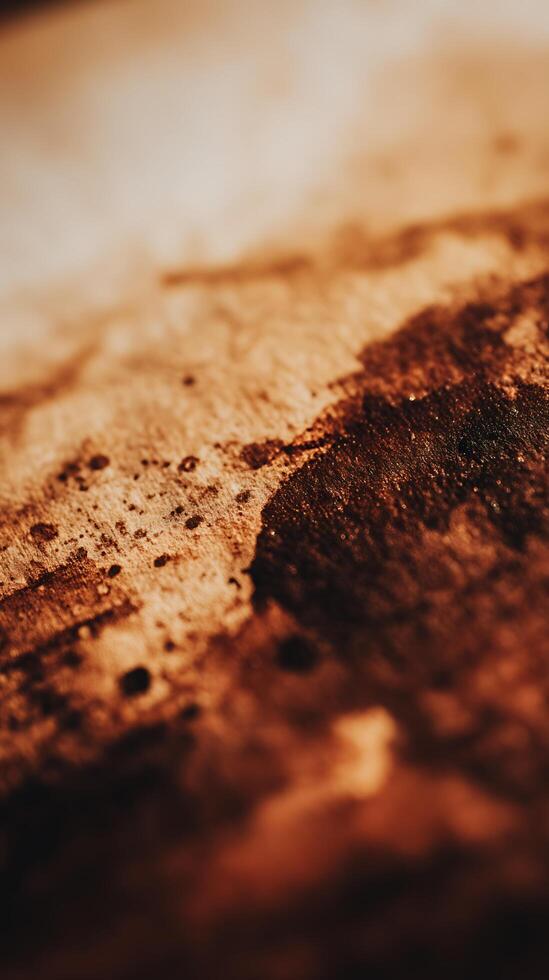 Abstract Brown and Orange Ink Texture Close Up Detail of Artistic Splashes and Blends. photo