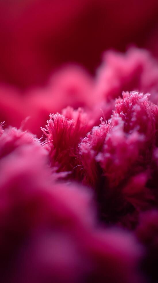 Close Up of Deep Pink Fluffy Texture, Abstract Background Image. photo