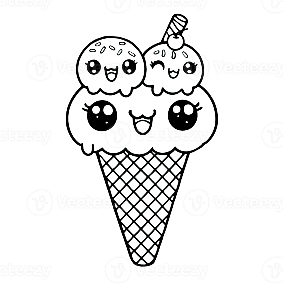 Adorable Ice scream cone png