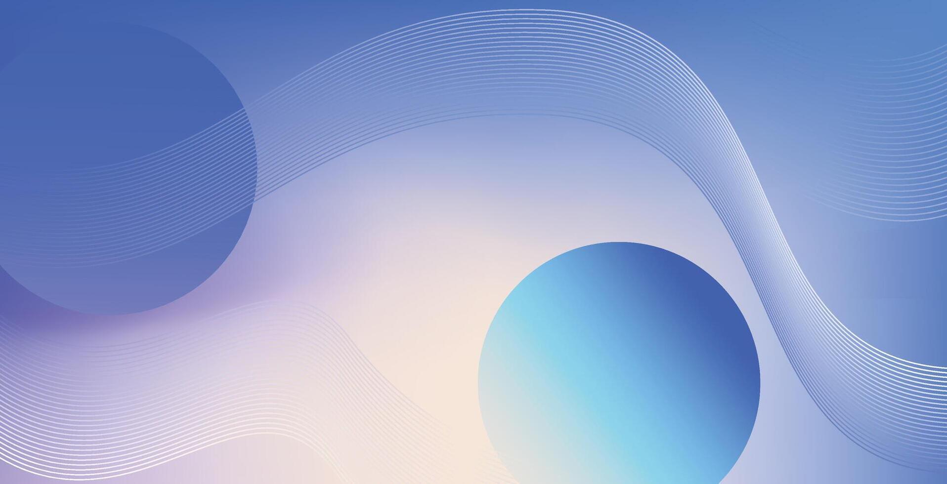 Soft Blue and Purple Gradient Background with Smooth Curved Lines and Circular Shapes vector