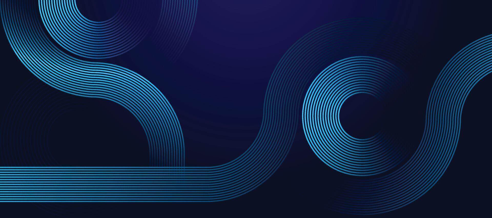 Futuristic Blue Line Wave Abstract Background for Digital Design vector