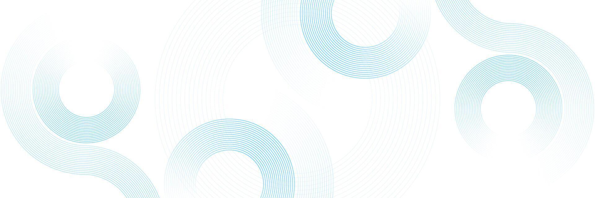 Modern gradient lines shape. Abstract blue circle lines on white background. Geometric stripe line art design vector