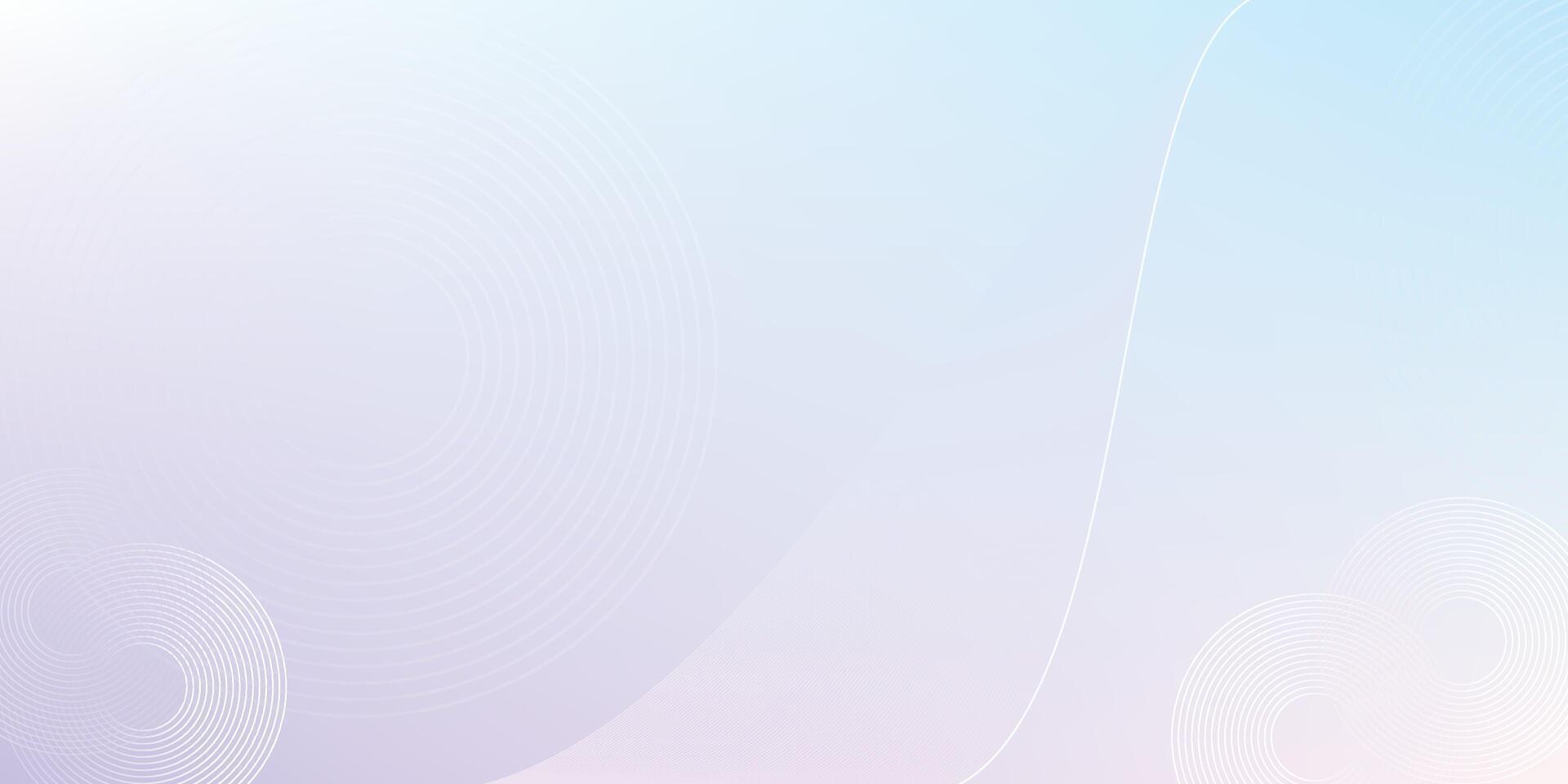 Abstract Soft Purple and Blue Gradient Background with Flowing White Lines and Circular Patterns vector