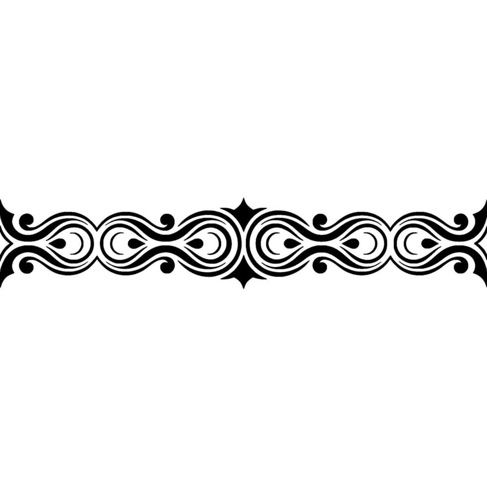Elegant Black Ornamental Border on Gradient Background vector