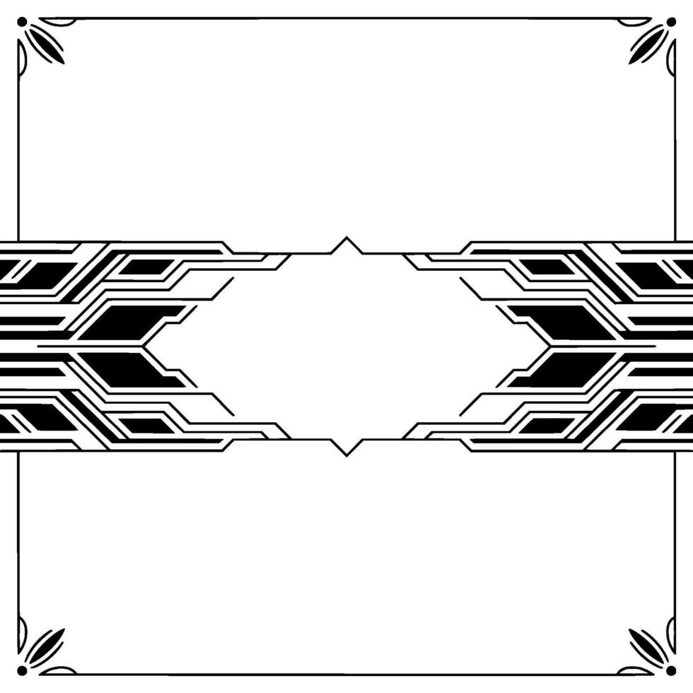 Art Deco Geometric Frame With Space for Text vector