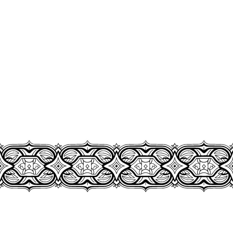 Elegant Decorative Border Pattern on Gradient Background, Black and White vector
