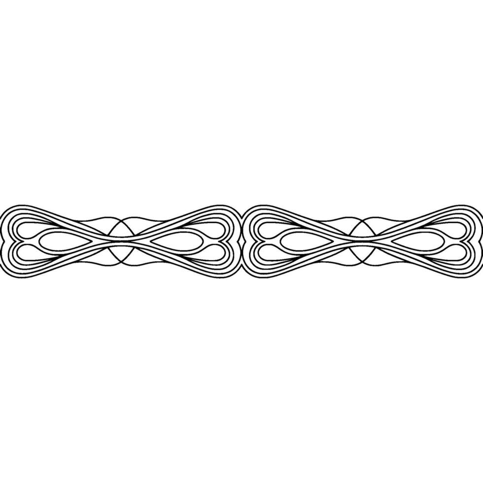 Abstract Linear Border Element, Minimalist, Black White, Elegant vector