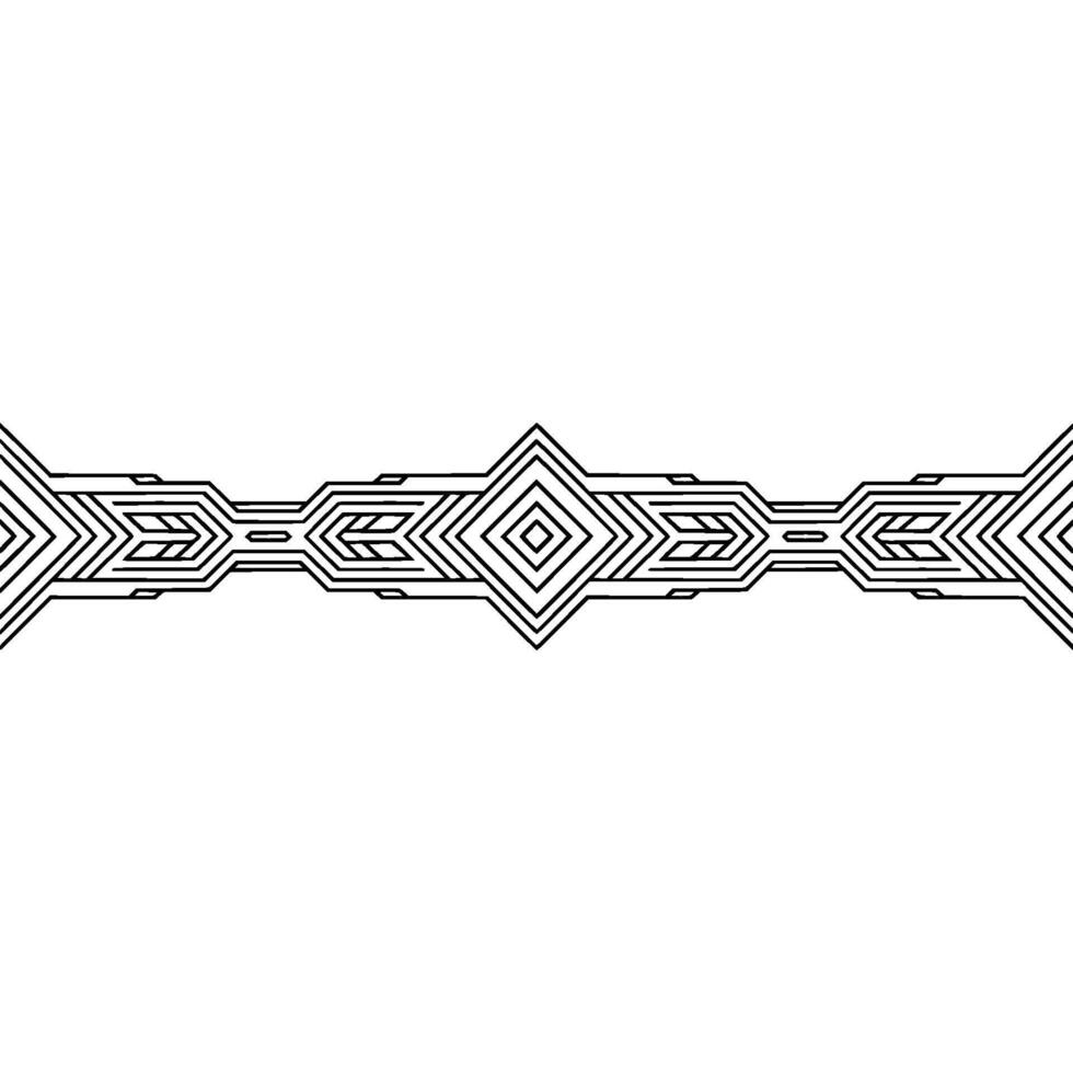 Geometric Border Minimalist Symmetry on White Background vector