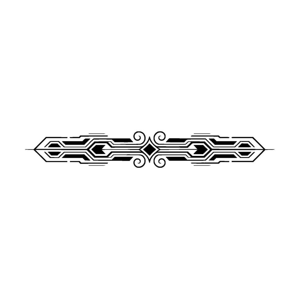 Elegant Geometric Border in Art Deco Style, Illustration vector