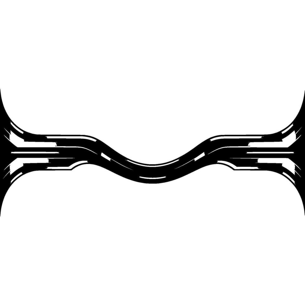 Modern Abstract Black Metallic Curve on White Background vector