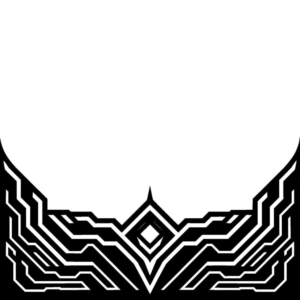Abstract Tech Circuitry Border Futuristic vector